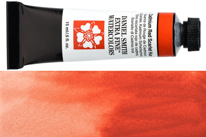 Daniel Smith Extra Fine Watercolor, 15 mL, Cadmium Red Scarlet Hue