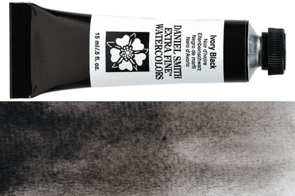 Daniel Smith Extra Fine Watercolor, 15 mL, Ivory Black