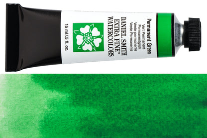 Daniel Smith Extra Fine Watercolor, 15 mL, Permanent Green