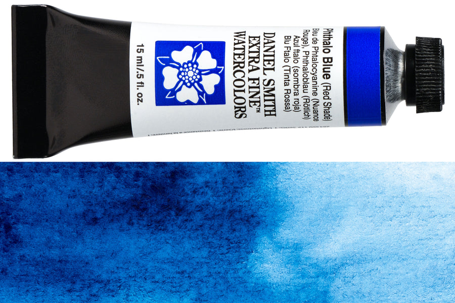 Daniel Smith Extra Fine Watercolor, 15 mL, Phthalo Blue (Red Shade)