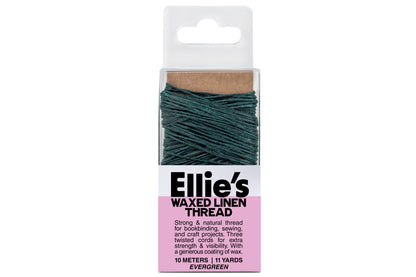 Waxed Linen Thread, Four-Ply, Evergreen