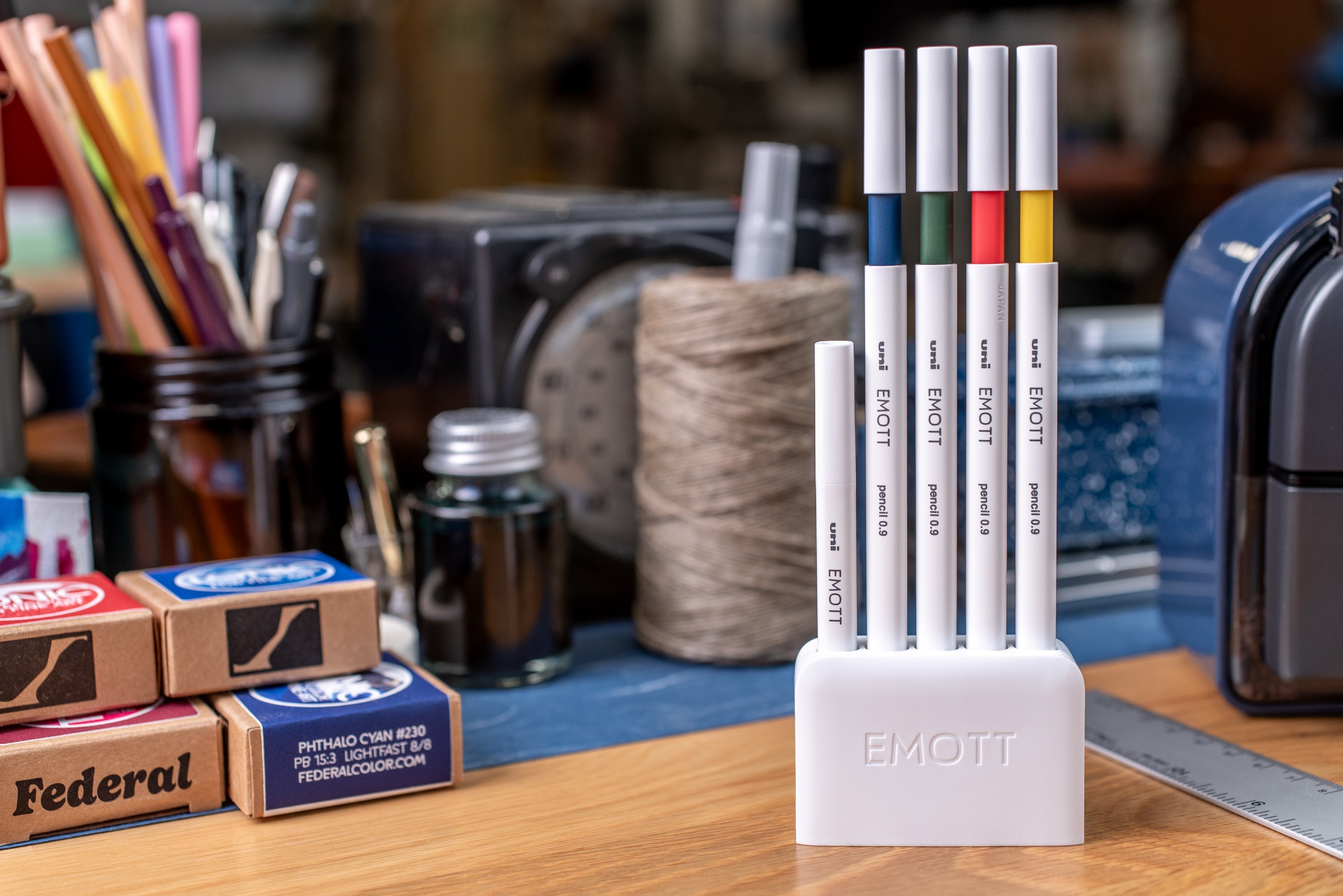 Emott Mechanical Colored Pencils, Vintage Colors Set