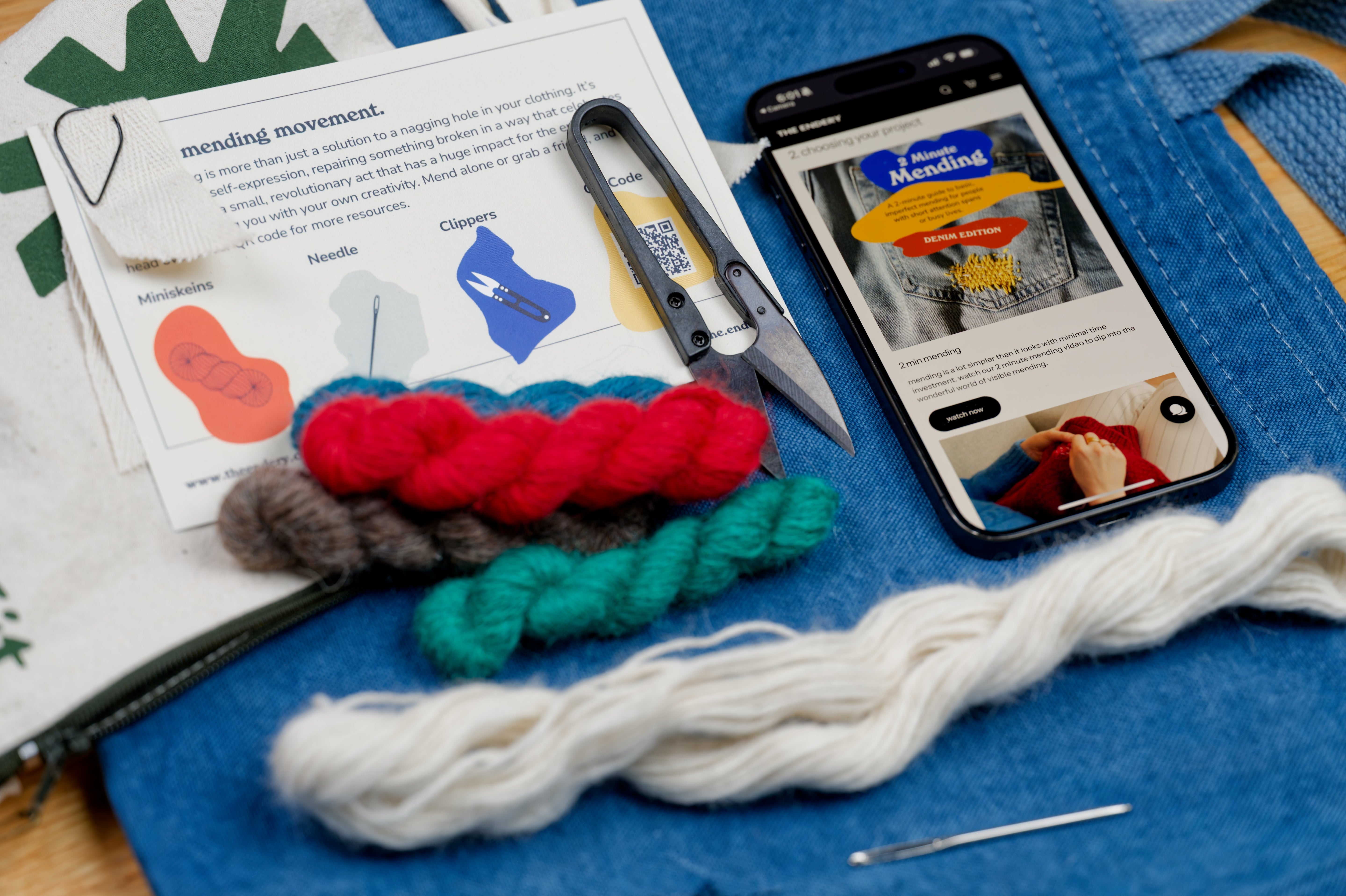 Visible Mending Starter Kit, Thin Knits