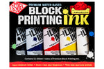 Essdee Premium Block Printing Ink, Primary Set of 5