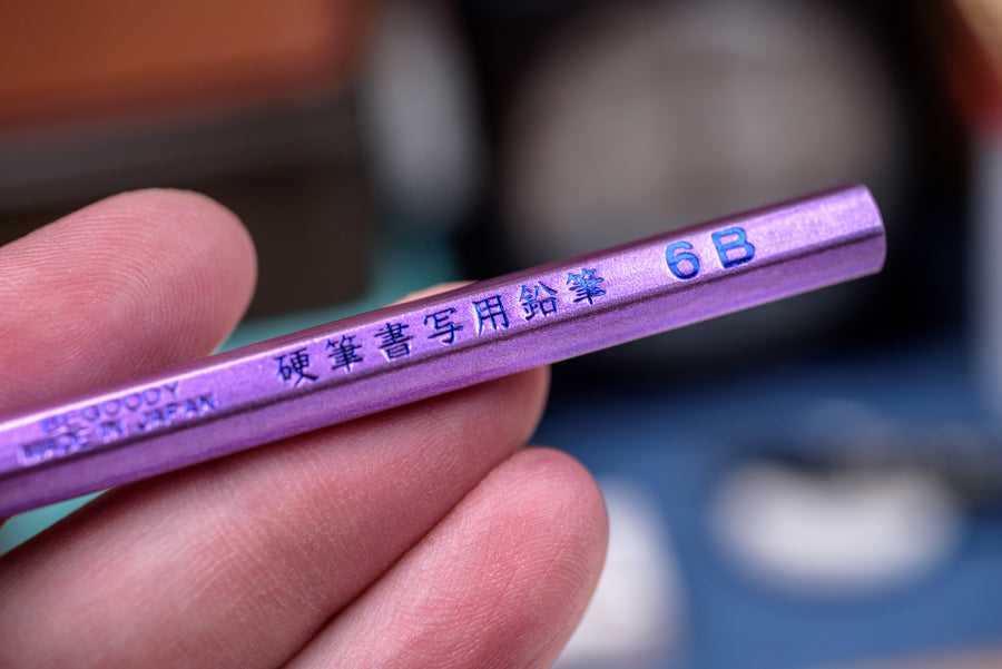 Calligraphy Pencil, 6B, Iridescent Violet