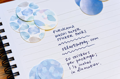 Washi Sticker Set, Calm Blue
