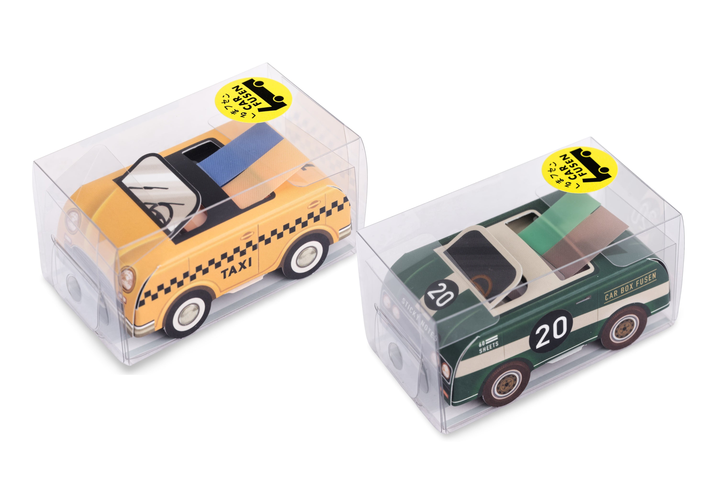 Sticky Tab Dispenser, Green Racecar