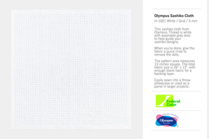 Olympus Sashiko Cloth, Water-Erasable Dot Grid