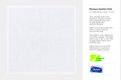 Olympus Sashiko Cloth, Water-Erasable Dot Grid