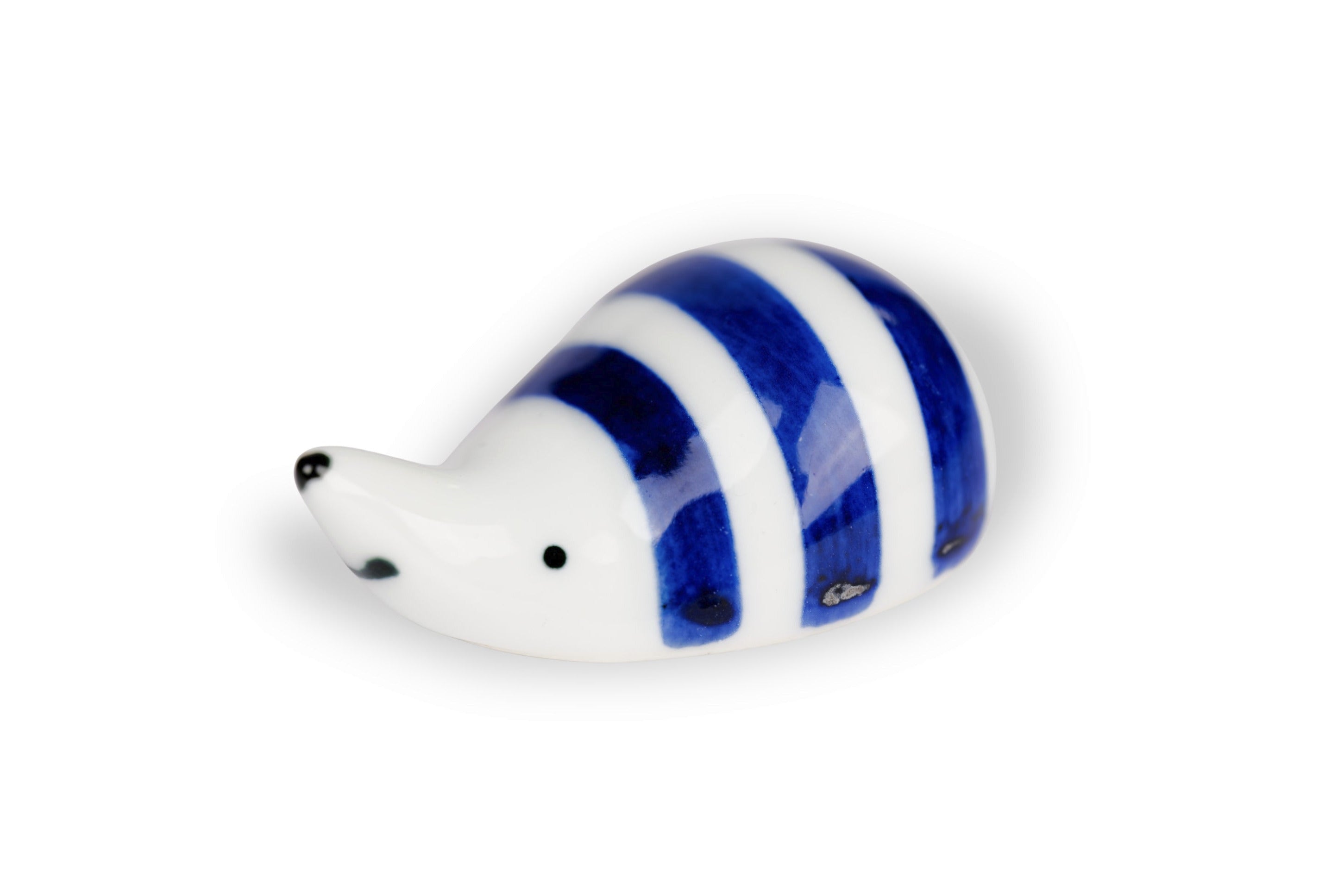 Porcelain Hedgehog Brush Rest (Short Stripes)