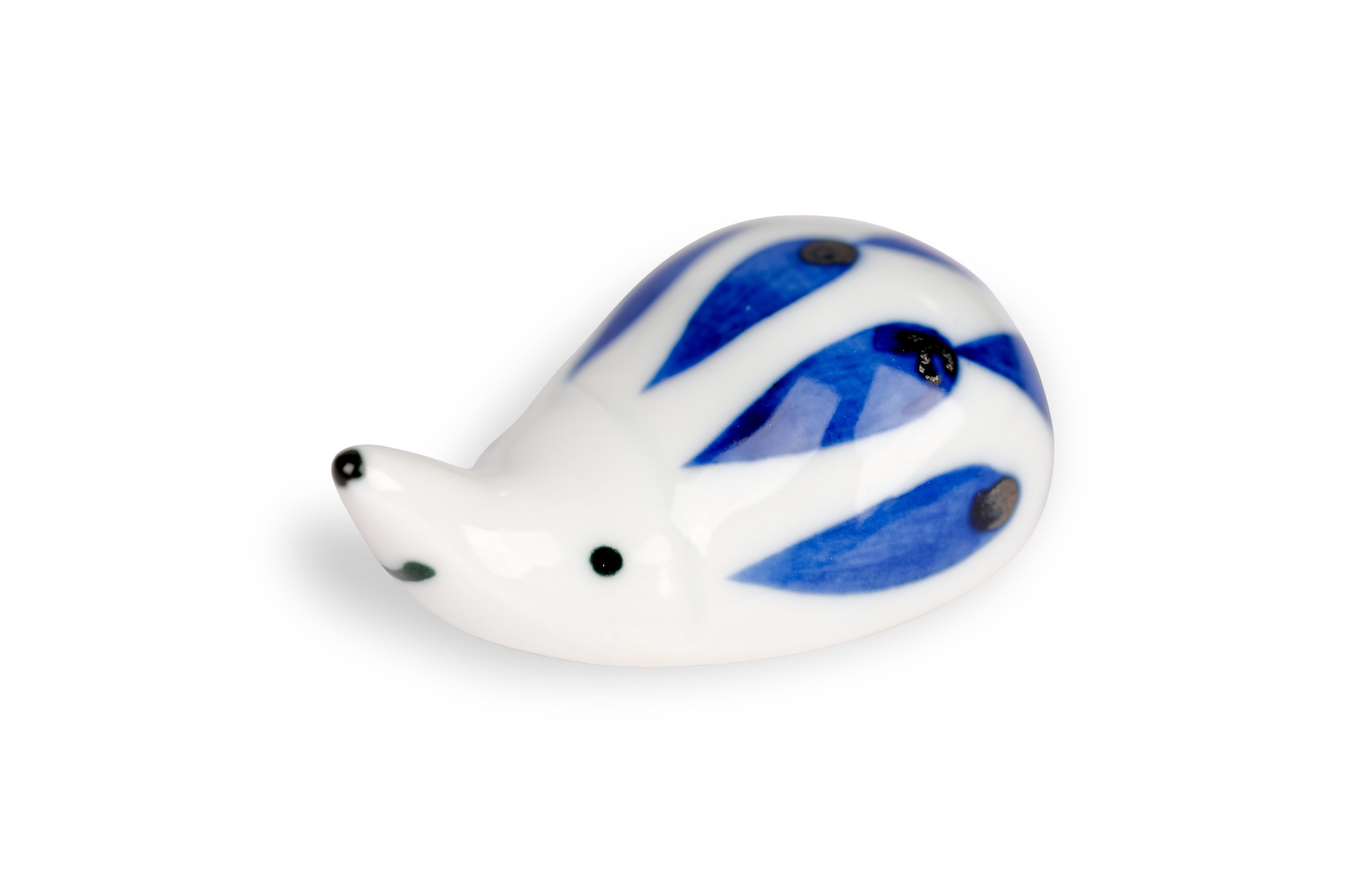 Porcelain Hedgehog Brush Rest (Long Stripes)