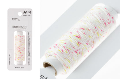 Hidamari Sashiko Thread, #103 Pink Yellow