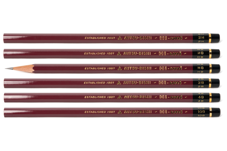 Hi-Uni Pencil, Drawing Set of 6 | Mitsubishi Pencil Co.