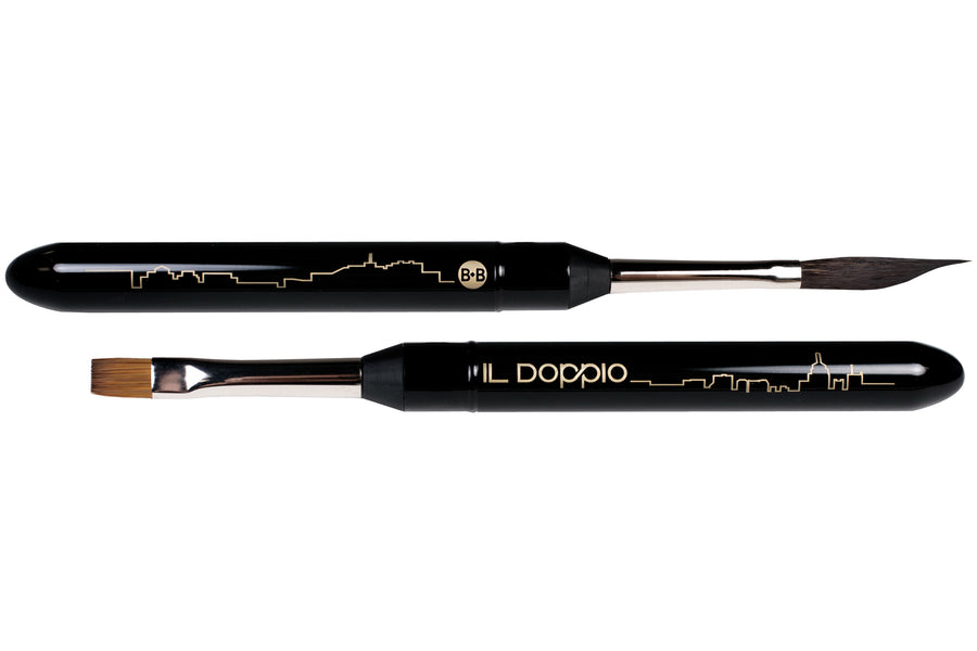 IL DOPPIO Travel Brush #2 (Dagger/Flat)