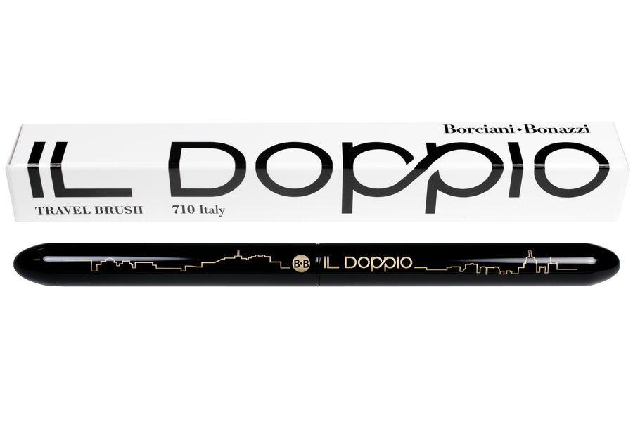 IL DOPPIO Travel Brush #2 (Dagger/Flat)