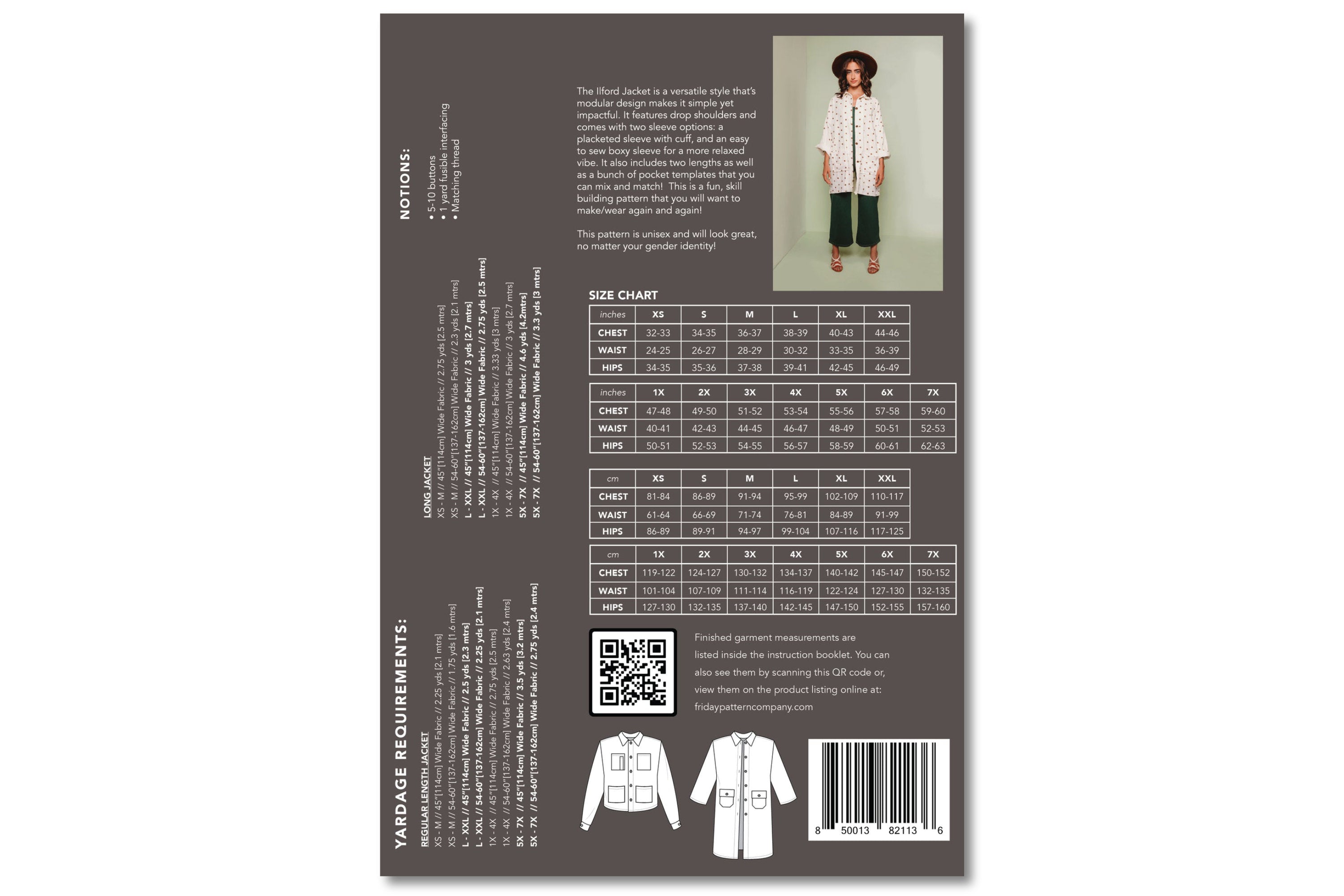 Ilford Jacket Sewing Pattern