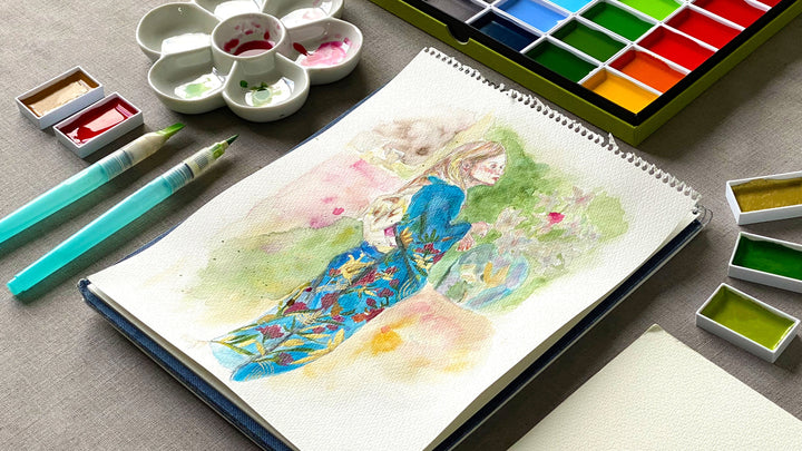 Kuretake - Gansai Tambi Watercolors, #30 Cadmium Red - St. Louis Art Supply