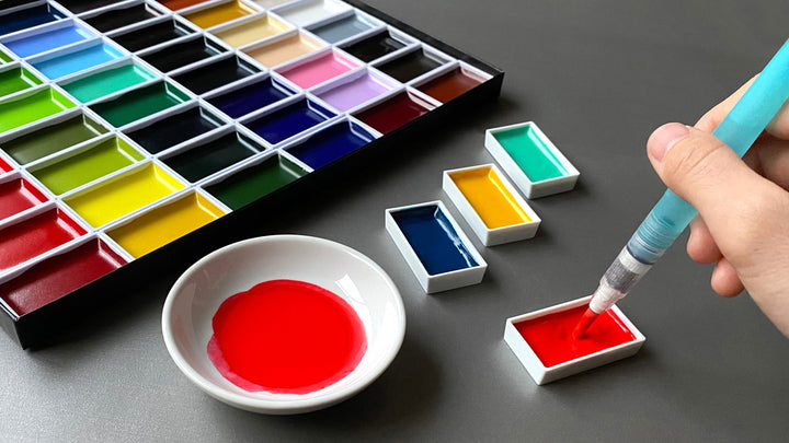 Kuretake - Gansai Tambi Watercolors, #30 Cadmium Red - St. Louis Art Supply
