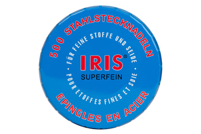 Iris Extra Fine Swiss Pins, Tin of 500