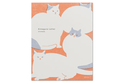 Kimagure Letter Pad, White Cats