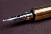 Raw Brass Dip Pen with Reservoir G Nib