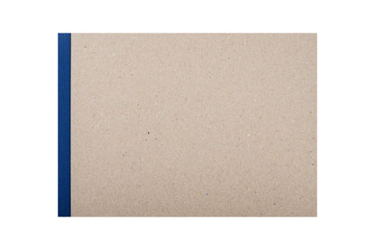 K&P Pasteboard Sketchbook, A5 Landscape, Blue Spine