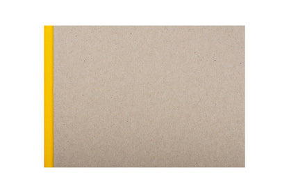 K&P Pasteboard Sketchbook, A5 Landscape, Yellow Spine