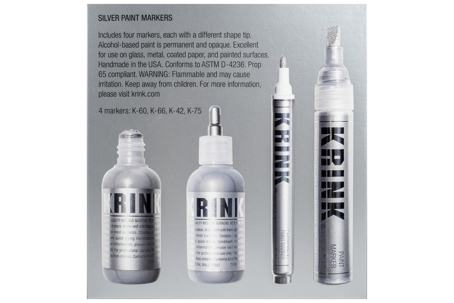 Krink Metallic Silver Marker Set