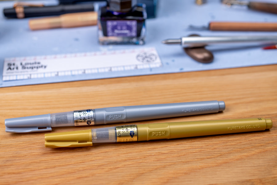 Metallic Gold & Silver Brush Pens