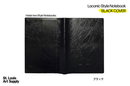 Laconic Style Notebook Cover, Black