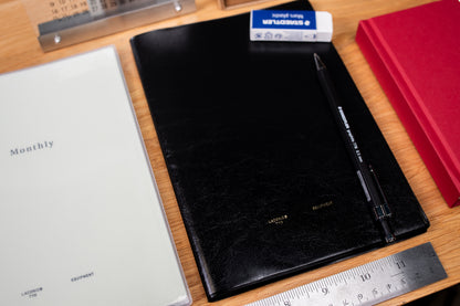 Laconic Style Notebook Cover, Black