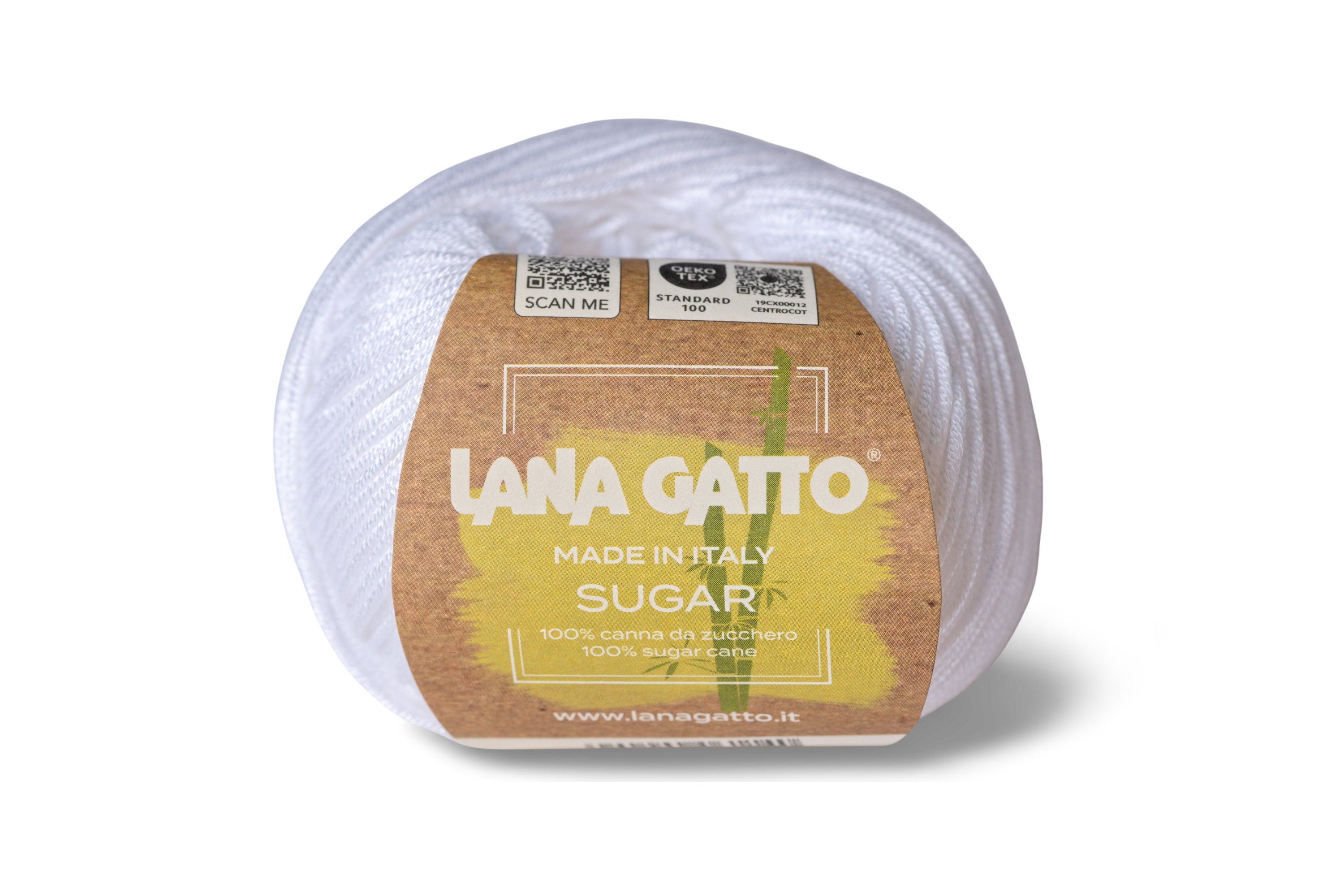 100% Sugar Cane Yarn, White