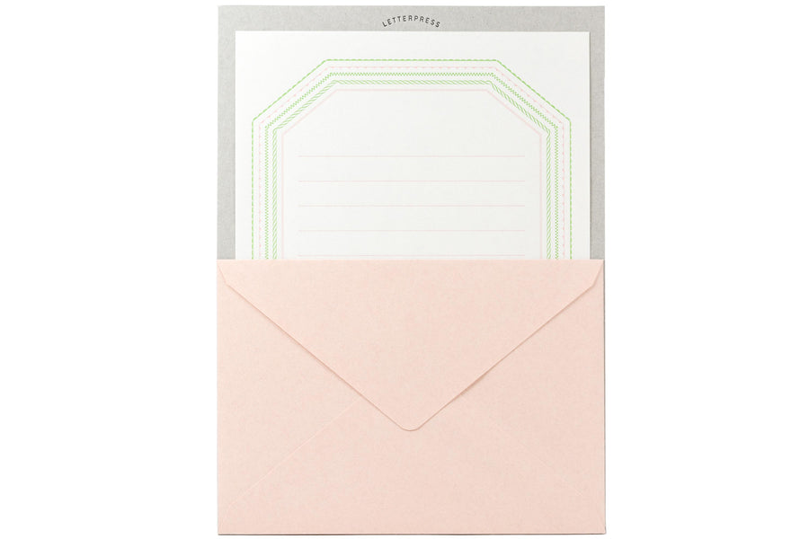 Letterpress stationery, pink/frame
