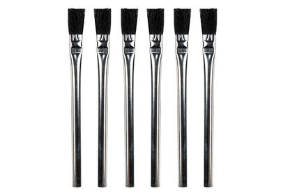 Tin Handle Bristle Brushes, Pack of 6