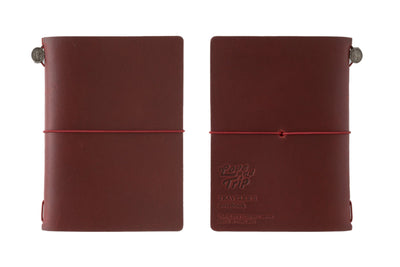 Traveler's Notebook Starter Set, Passport Size, Limited Edition Red Leather