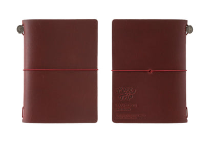 Traveler's Notebook Starter Set, Passport Size, Limited Edition Red Leather