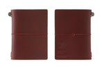 Traveler's Notebook Starter Set, Passport Size, Limited Edition Red Leather