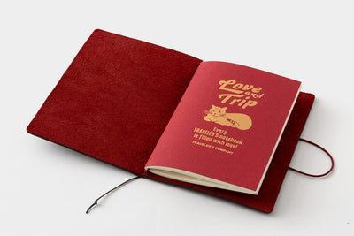 Traveler's Notebook Starter Set, Passport Size, Limited Edition Red Leather