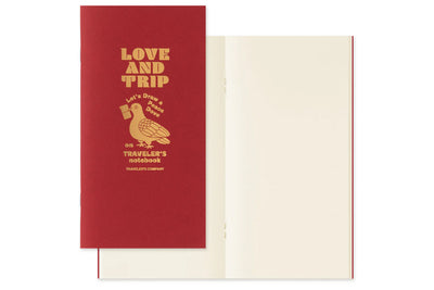 Traveler's Notebook Starter Set, Regular Size, Limited Edition Red Leather