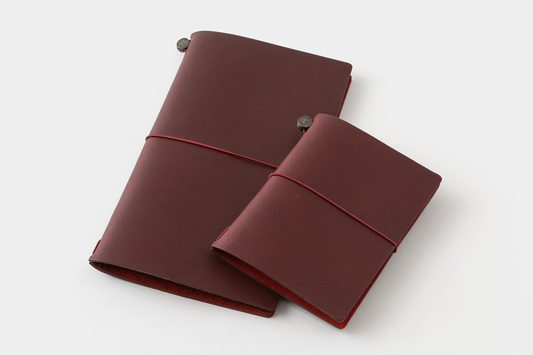 Traveler's Notebook Starter Set, Passport Size, Limited Edition Red Leather