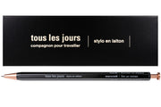 "Tous les jours" Brass Rollerball Pen, Black