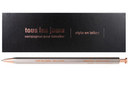 "Tous les jours" Brass Rollerball Pen, Silver