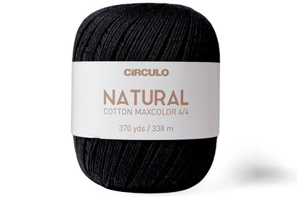 Natural Cotton Maxcolor 4/4 Yarn, #8990 Black