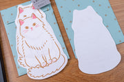Die-Cut Animal Notecards, White Cat