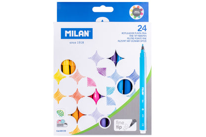 Milan 610 Fine-Tip Markers, Set of 24