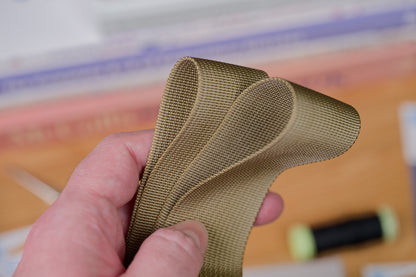 1.5" Nylon Webbing By The Yard, Tan