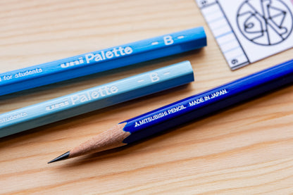 Uni Palette Pencils, B, Box of 12 (Blue Tones)