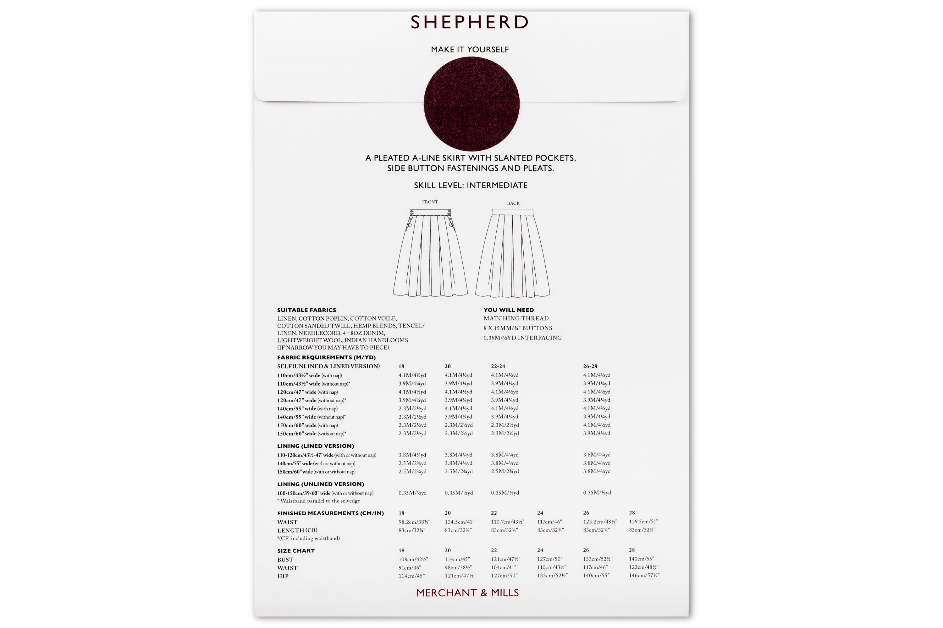 The Shepherd Skirt Sewing Pattern