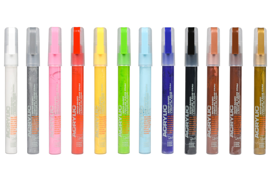 27 Acrylic Extra Fine + 15 Oil Fine color marking pens