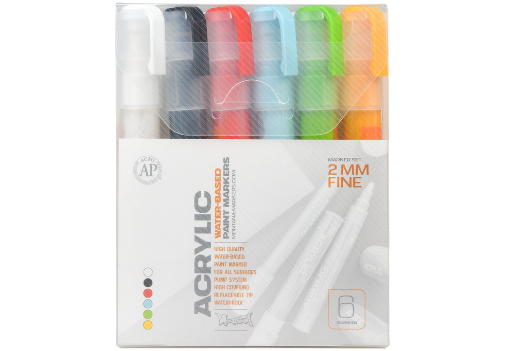 Montana Acrylic Paint Markers, Classic Set of 6 – St. Louis Art Supply